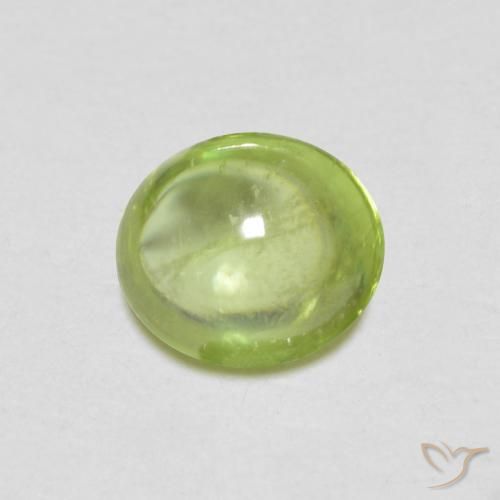 0.78ct Naturel Vert vif et léger Sphène, ovale, Transparent