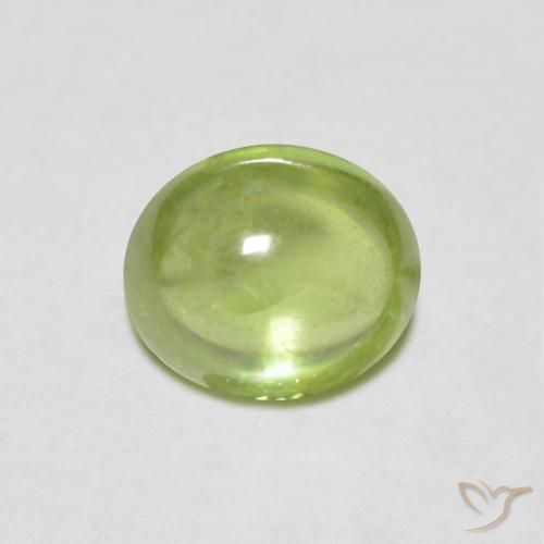 0.89ct Naturel Vert vif et léger Sphène, ovale, Transparent