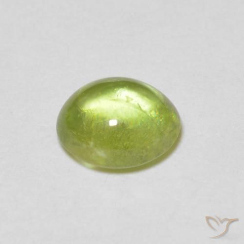 Sphène Vert clair naturelle ovale, 0.84 ct, Transparent