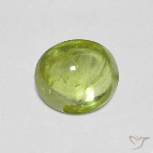 1.07ct Naturel Vert vif et léger Sphène, ovale, Transparent