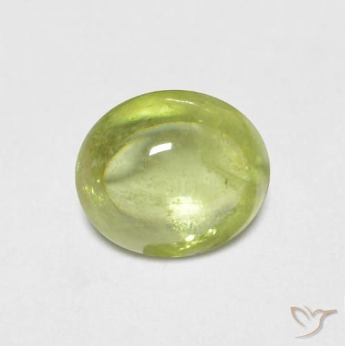0.85ct Naturel Jaune clair Sphène, ovale, Transparent