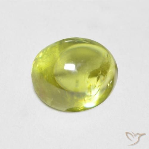 Sphène Jaune moyen naturelle ovale, 1.09 ct, Transparent