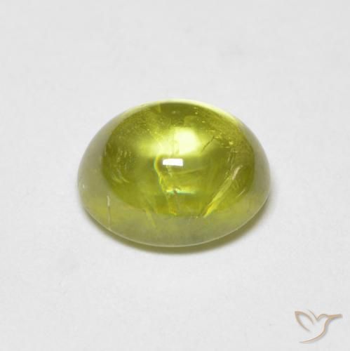 Sphène Jaune moyen naturelle ovale, 1.09 ct, Transparent