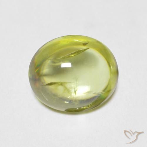 1.12ct Naturel Jaune citron Sphène, ovale, Transparent