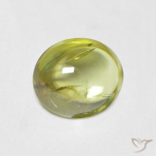 Sphène Jaune citron naturelle ovale, 1.12 ct, Transparent