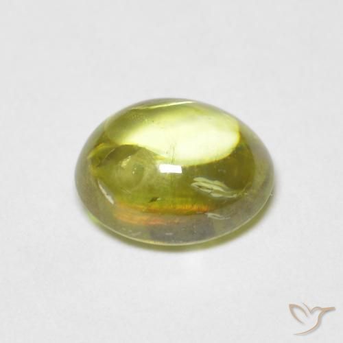 Sphène Jaune citron naturelle ovale, 1.12 ct, Transparent