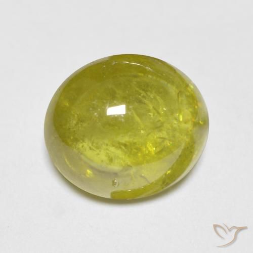 2.89ct Naturel Jaune ananas Sphène, ovale, Transparent