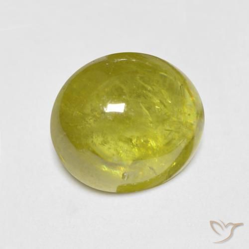 Sphène Jaune ananas naturelle ovale, 2.89 ct, Transparent