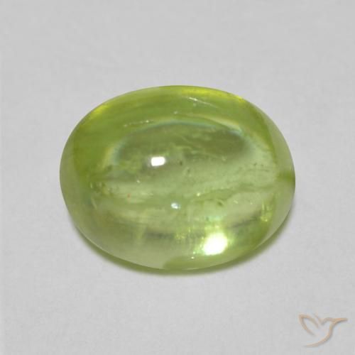 Sphène Vert clair naturelle ovale, 1.47 ct, Transparent