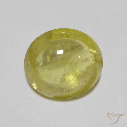 1.25ct Naturel Brun vert doré Sphène, ovale, Transparent