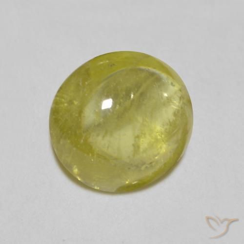 Sphène Brun vert doré naturelle ovale, 1.25 ct, Transparent