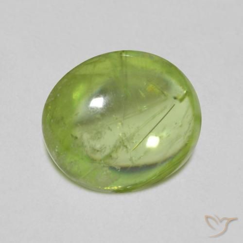 1.34ct Naturel Vert vif et léger Sphène, ovale, Transparent