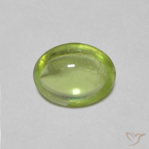 0.69ct Naturel Vert clair Sphène, ovale, Transparent