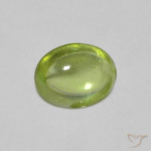 Sphène Vert clair naturelle ovale, 0.69 ct, Transparent