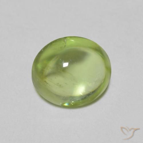 0.90ct Naturel Vert vif et léger Sphène, ovale, Transparent