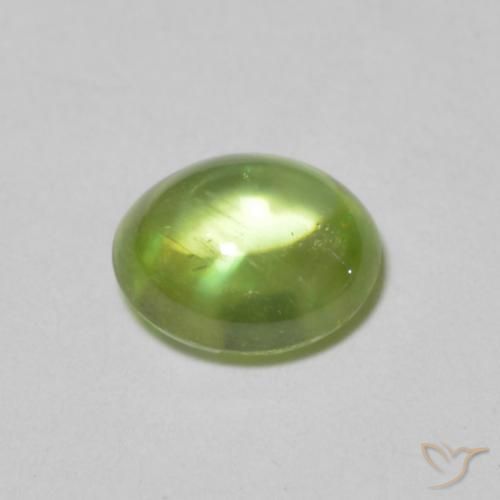Sphène Vert vif et léger naturelle ovale, 0.90 ct, Transparent