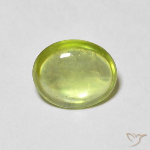 1.25ct Naturel Vert clair Sphène, ovale, Transparent