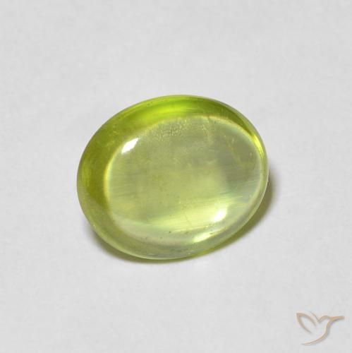 Sphène Vert clair naturelle ovale, 1.25 ct, Transparent