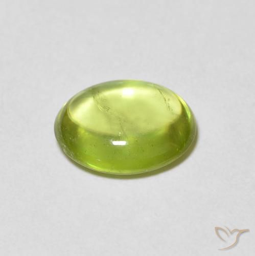 Sphène Vert clair naturelle ovale, 1.25 ct, Transparent