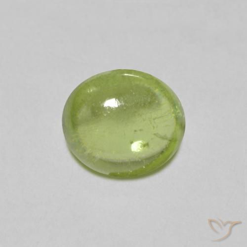 1.08ct Naturel Vert vif et léger Sphène, ovale, Transparent