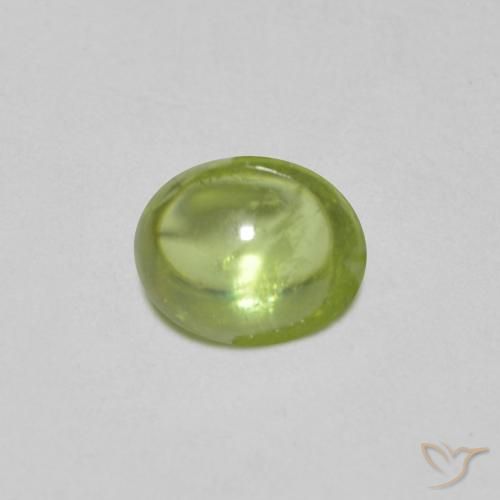 0.87ct Naturel Vert moyen Sphène, ovale, Transparent