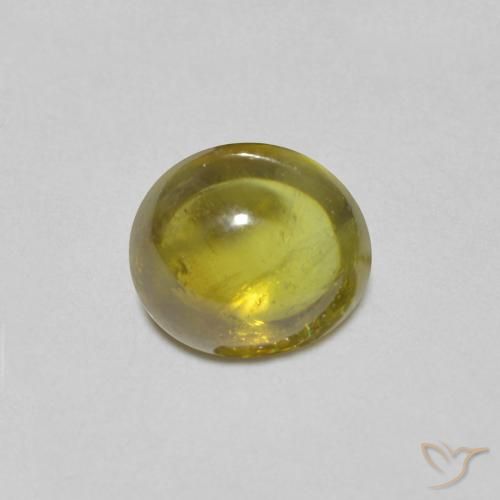 1.13ct Naturel Vert chaud Sphène, ovale, Transparent