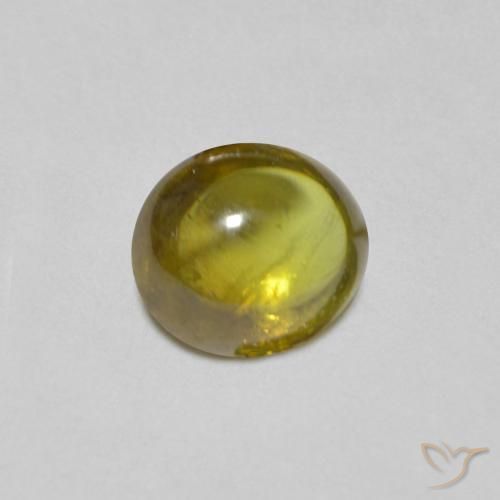 Sphène Vert chaud naturelle ovale, 1.13 ct, Transparent