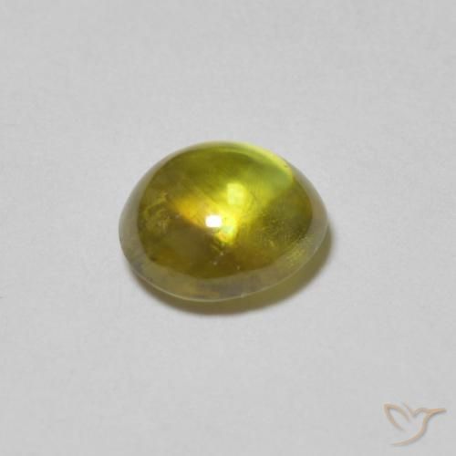 Sphène Vert chaud naturelle ovale, 1.13 ct, Transparent