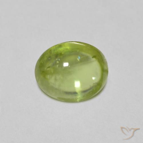 1.16ct Naturel Vert moyen Sphène, ovale, Transparent