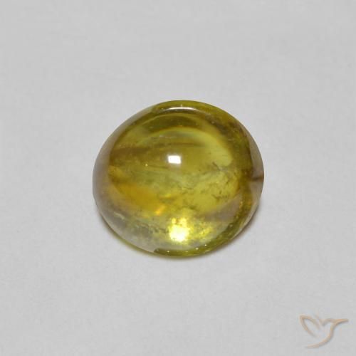 1.23ct Naturel Vert chaud Sphène, ovale, Transparent
