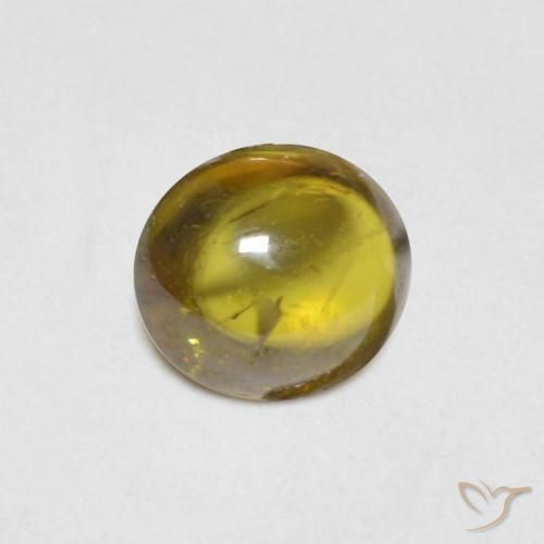 Sphène Doré terreux naturelle ovale, 1.22 ct, Transparent