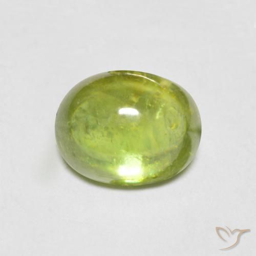 1.55ct Naturel Vert clair Sphène, ovale, Transparent