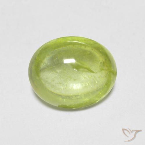 1.56ct Naturel Vert clair Sphène, ovale, Transparent