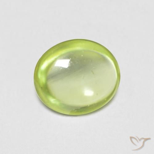 0.63ct Naturel Vert clair Sphène, ovale, Transparent