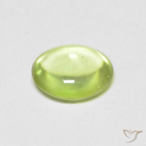 Sphène Vert clair naturelle ovale, 0.63 ct, Transparent