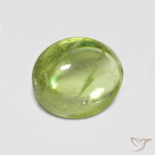 1.68ct Naturel Vert clair Sphène, ovale, Transparent