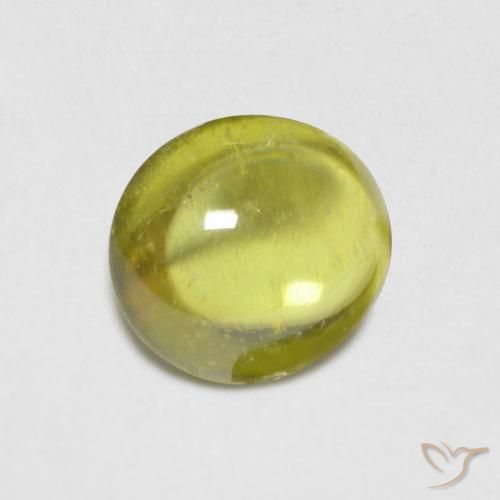 Sphène Jaune citron naturelle ovale, 0.82 ct, Transparent