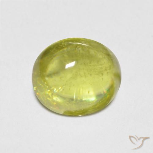 1.57ct Naturel Jaune moyen Sphène, ovale, Transparent