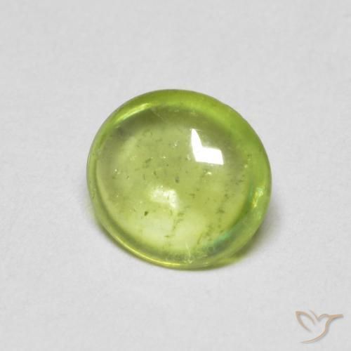 0.83ct Naturel Vert citron Sphène, ovale, Transparent