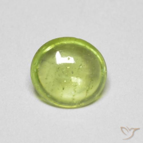 Sphène Vert citron naturelle ovale, 0.83 ct, Transparent