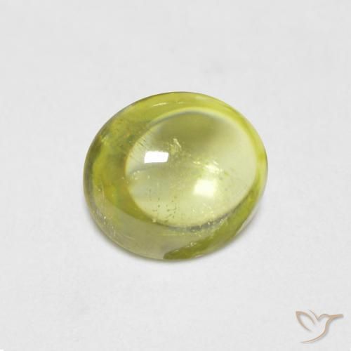 Sphène Vert citron naturelle ovale, 0.75 ct, Transparent