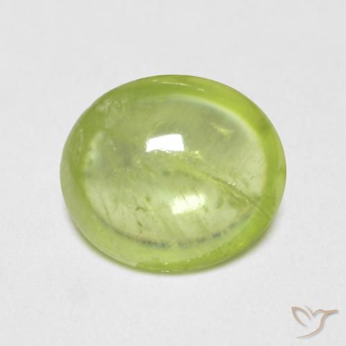 1.42ct Naturel Vert clair Sphène, ovale, Transparent