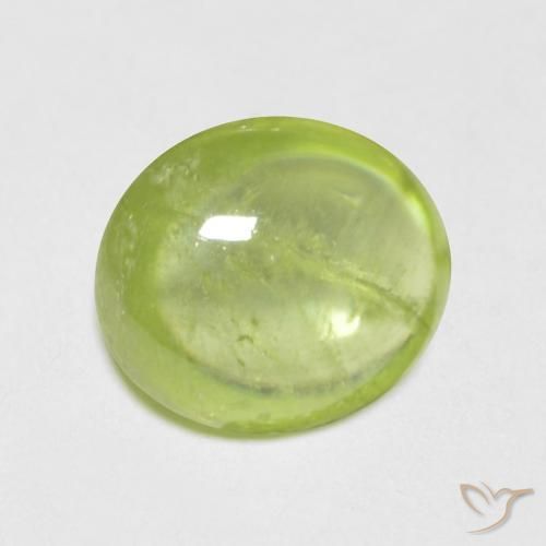 Sphène Vert clair naturelle ovale, 1.42 ct, Transparent
