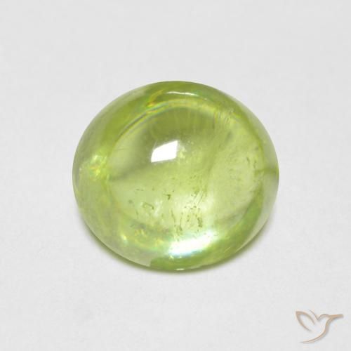 1.58ct Naturel Vert clair Sphène, ovale, Transparent