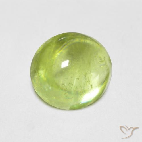 Sphène Vert clair naturelle ovale, 1.58 ct, Transparent
