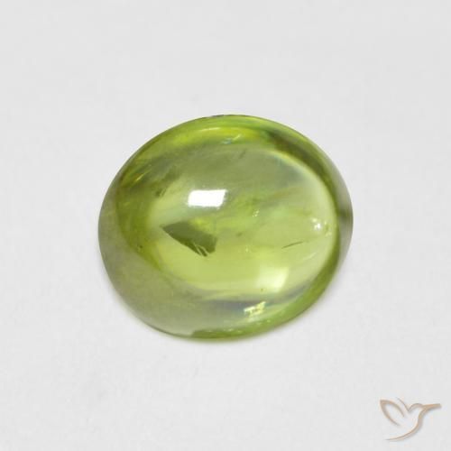 Sphène Vert clair naturelle ovale, 1.34 ct, Transparent