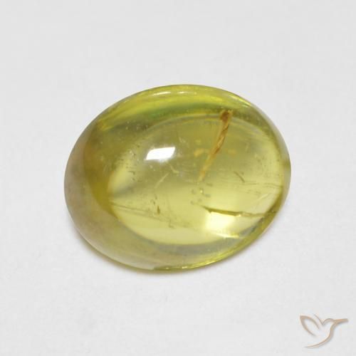 Sphène Jaune moyen naturelle ovale, 1.76 ct, Transparent