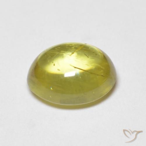 Sphène Jaune moyen naturelle ovale, 1.76 ct, Transparent