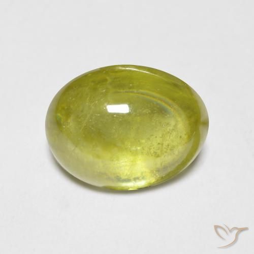 2.64ct Naturel Jaune citron Sphène, ovale, Transparent