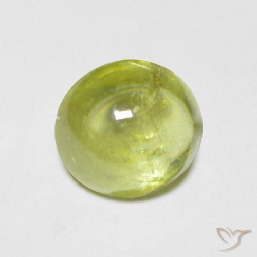 1.58ct Naturel Olive verte Sphène, ovale, Transparent